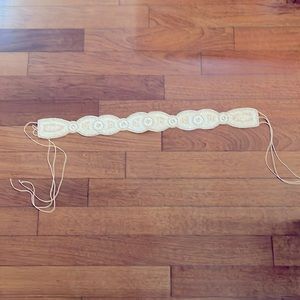 White beaded belt